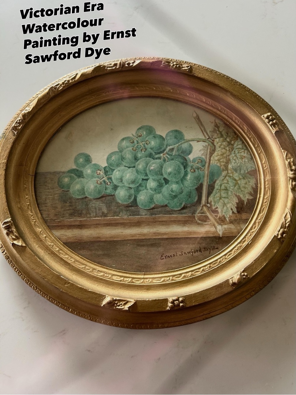 Antique 1880s ( Victorian era) Watercolor Painting by Ernst Sawford Dye